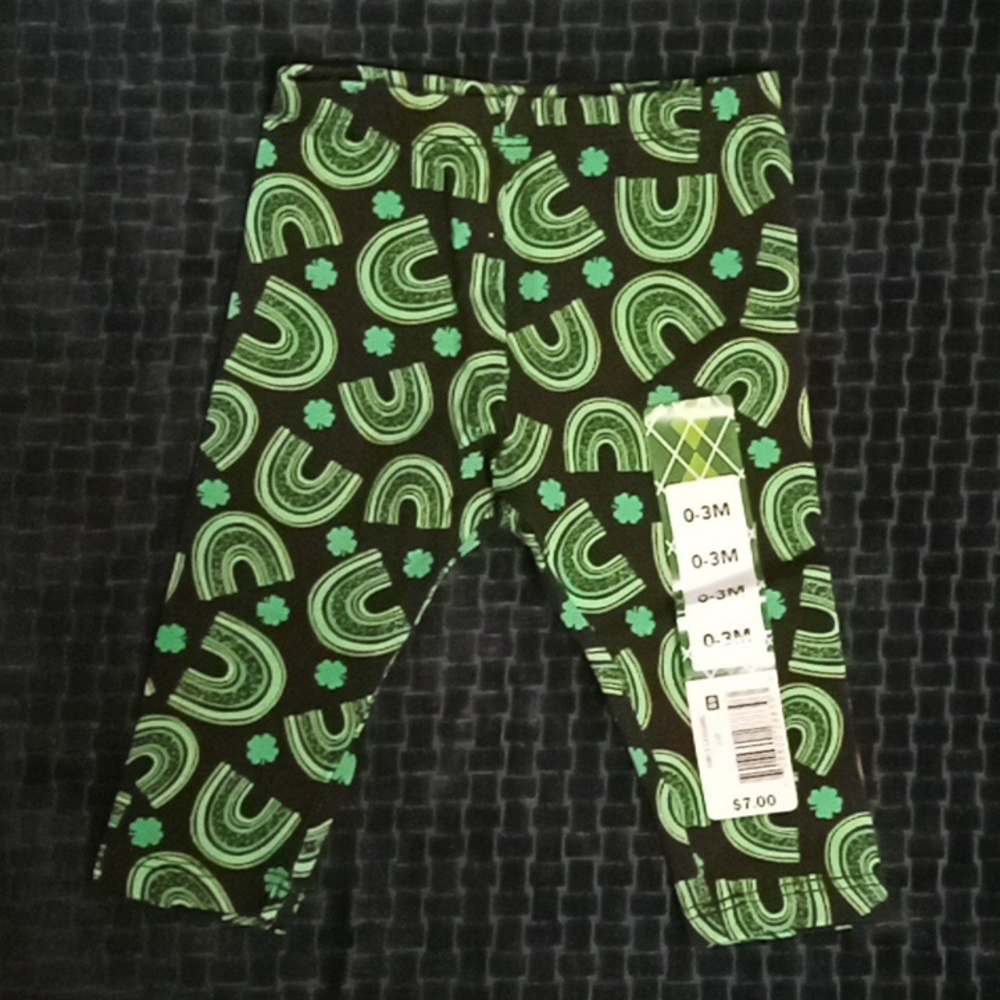 NWT St. Patrick's Day Baby Leggings